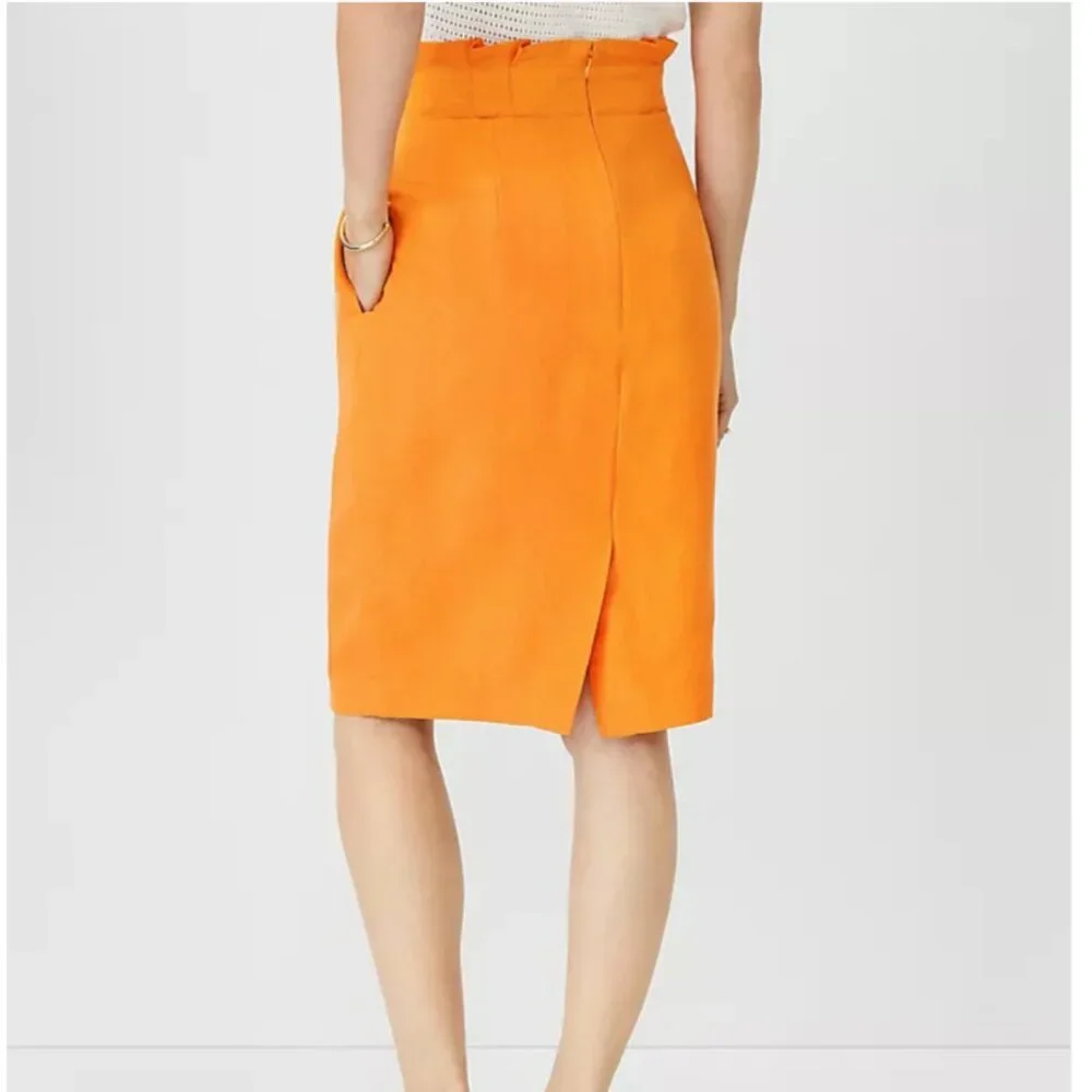 🌞🧡‎ Ann Taylor Linen Blend Paperbag Pencil Skirt (NEW WITH TAG)🌞🧡